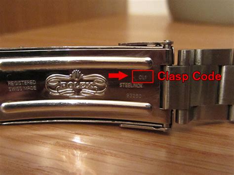 rolex clasp code e|rolex clasps identification.